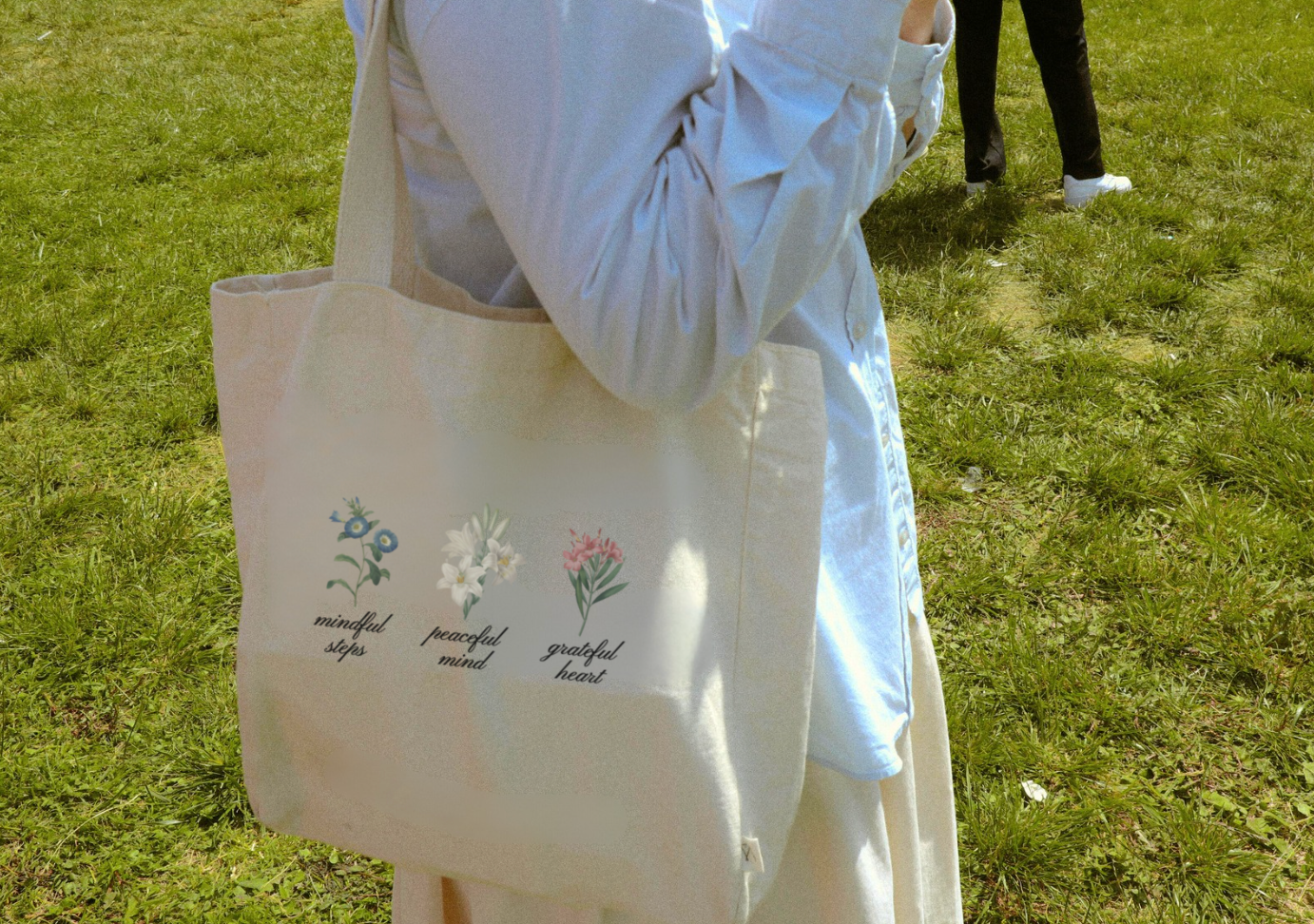 MINDFUL PEACEFUL GRATEFUL TOTE